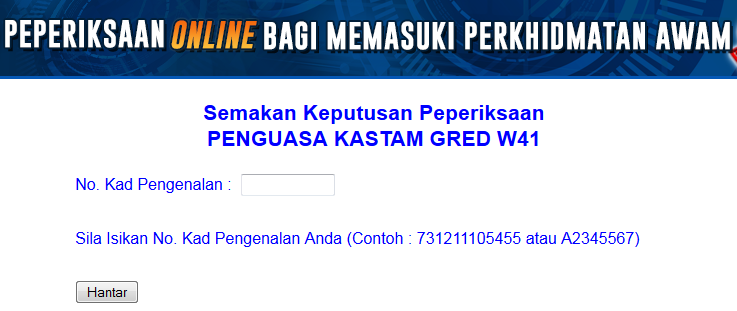 Semakan SPA W41