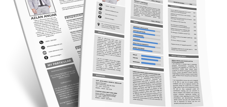 Template Resume Kerja Swasta dan Kerajaan - Rujukan Kerjaya